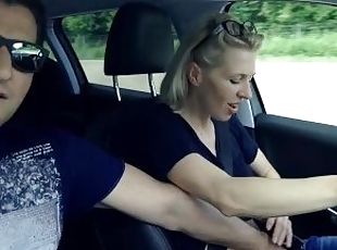 Fingering my Wife while driving