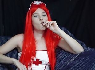 Nurse Enjoying a Smoke