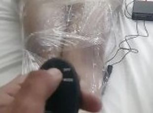 Real Bdsm - Mummified slave being tortured by electric shocks - Electro Torture