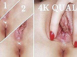 Close up dripping pussy. Accelerated. 4K. Amateur. Linky Lay