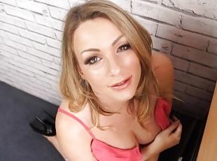 Flirty Co-Worker Teases Your Cock With Big Tits