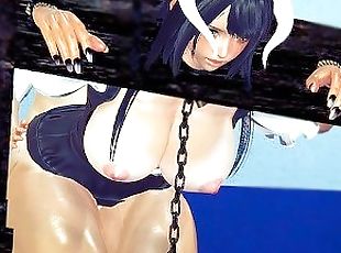 Overlord muscular Albedo bondage anal fuck