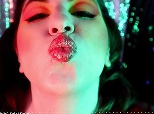 Plexiglass Lipstick and Lipgloss Kisses ASMR