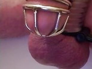 Chastity slave 27 day cum release