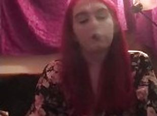 Goth Slut Enjoys a Smoke