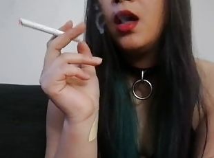 Miss Dee Nicotine Fetish Smoking for Her Fans #11