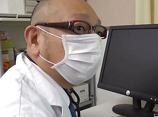 Asian doctor thoroughly examines skinny teen's twat