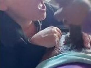 Cum shot in best friends moms mouth he caught us