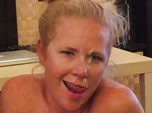 Busty blonde Milf Becca - Facial Cumshots Bitch - amateur sex compilation