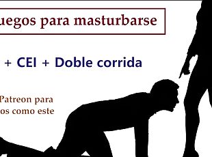 Joi cei con anal, humillacion y doble corrida. en espanol