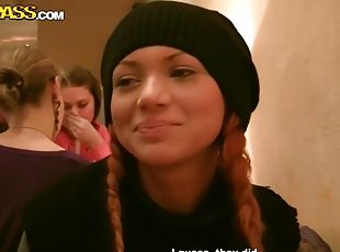 Denis, Eric And Mayola In Redhead Slut In Public Toilet Fuck