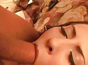 Blowjob and pussy play from and for the sleepy chick