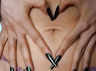 Belly button worship PREVIEW - sexy abdominals abs shiny bikini goddess worship femdom pov mistress