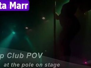 pornohviezda, vyzliekanie, pov, tancovanie, sólo, exotické, klub, erotické, česanie