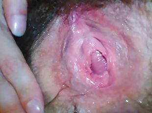 hairy wet pussy gushes squirt onlyfans slut gushing masturbating tiny pink clit camgirl slut