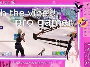 Vtuber slut dominates in fortnite while being fucked