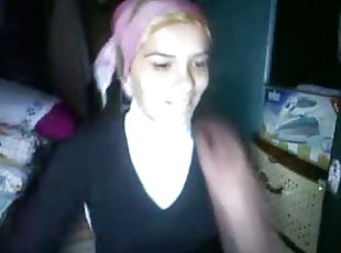 Amateur turkish hijabi girl on webcam