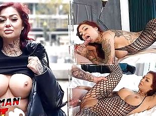 GERMAN REDHEAD COLLEGE TEEN - Tattoo Model Ria Red - Pickup and Raw Casting Fuck - GERMAN SCOUT ´