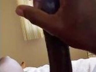 masturbation, amateur, ejaculation-sur-le-corps, ébène, énorme-bite, branlette, black, secousses, point-de-vue, ejaculation