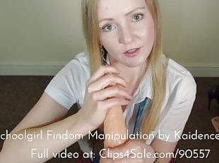 Hot blonde schoolgirl manipulates you into cumming on her face and giving her all your cash