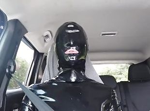 Full Body M2F Latex Outfit - Car Ride and Walking In Public - Latex - Video 3