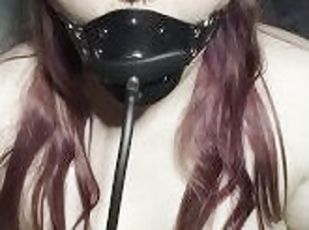 Inflatable gag with inflatable plug