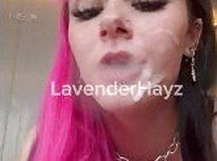 Smoking while giving a blowjob