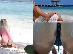 Public Beach moments 2023 Masturbation Squirting Orgasm