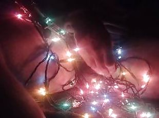 Cum on guys- Cumming on Christmas lights