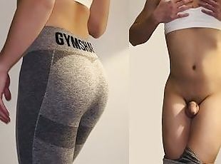 Gymshark Sissy shows off ass and dick ????