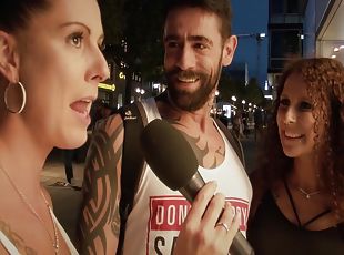 Brunette Girlfriend With Tattoos Fucks Stranger In Front Of Her Boyfriend