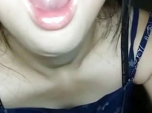 Hot teen mouth tease uvula fetish
