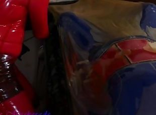 Miss Maskerade in Full Latex Vacbed Bondage Domination Play