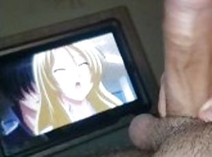 Grosse branlette et gicle sur anime hentai!