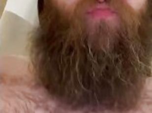Metal guy jerks off in shower