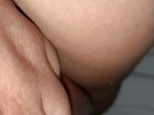 Husbands big cock comes on my clit