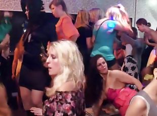 Euro party amateurs fucked on dancefloor