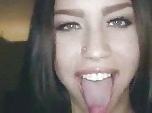 a very long and naughty tongue