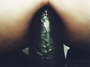 Rachel Lane anal wife slut riding 14in huge black dildo BBC in her ass!!