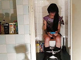 gammel, tissende, mager, teenager, hjemmelavet, cam, 18-årige, toilet, perverst, ældre