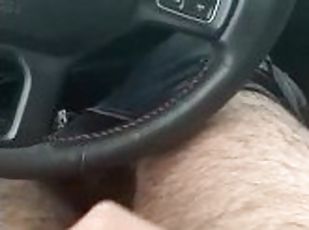 Jerking off and Cumming while on lunch break in truck
