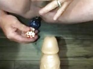 30 minutes of Edging Solo with Adult Toys: Foreskin Play, Dildo use, Fleshlight, Cum Eating Fun