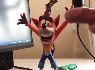 Cumming on Crash Bandicoot figurine 2