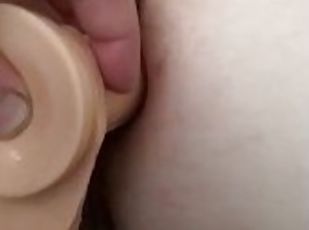 Milf takes massive cock in her ass ( close up )