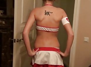 Couple sex games with a hot nurse