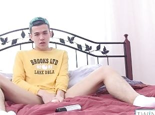 Horny Boy Xander Spreads His Legs For Some Dildo Banging!