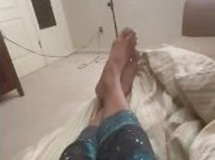 amateur, ébène, ados, black, pieds, solo