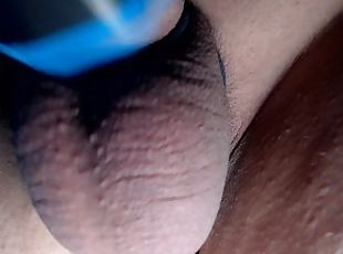 Homemade fleshlight and cum dripping cock