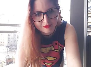 Supergirl Clothed Flashing Boobs In Balcony