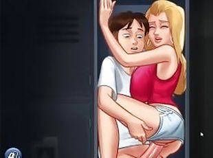 SUMMERTIME ALPHA BITCH FUCKED IN LOCKER - The narrower the locker, the deeper the dick